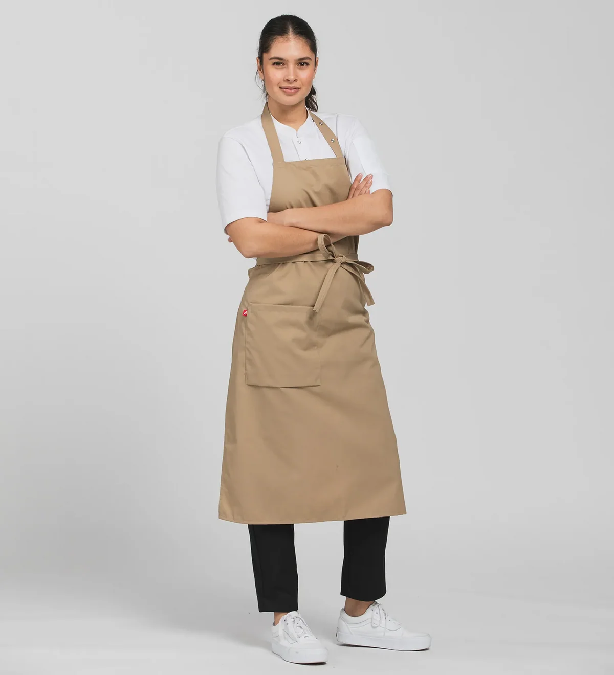 4579 Bib Apron Khaki | Chef Apron | Mastorat