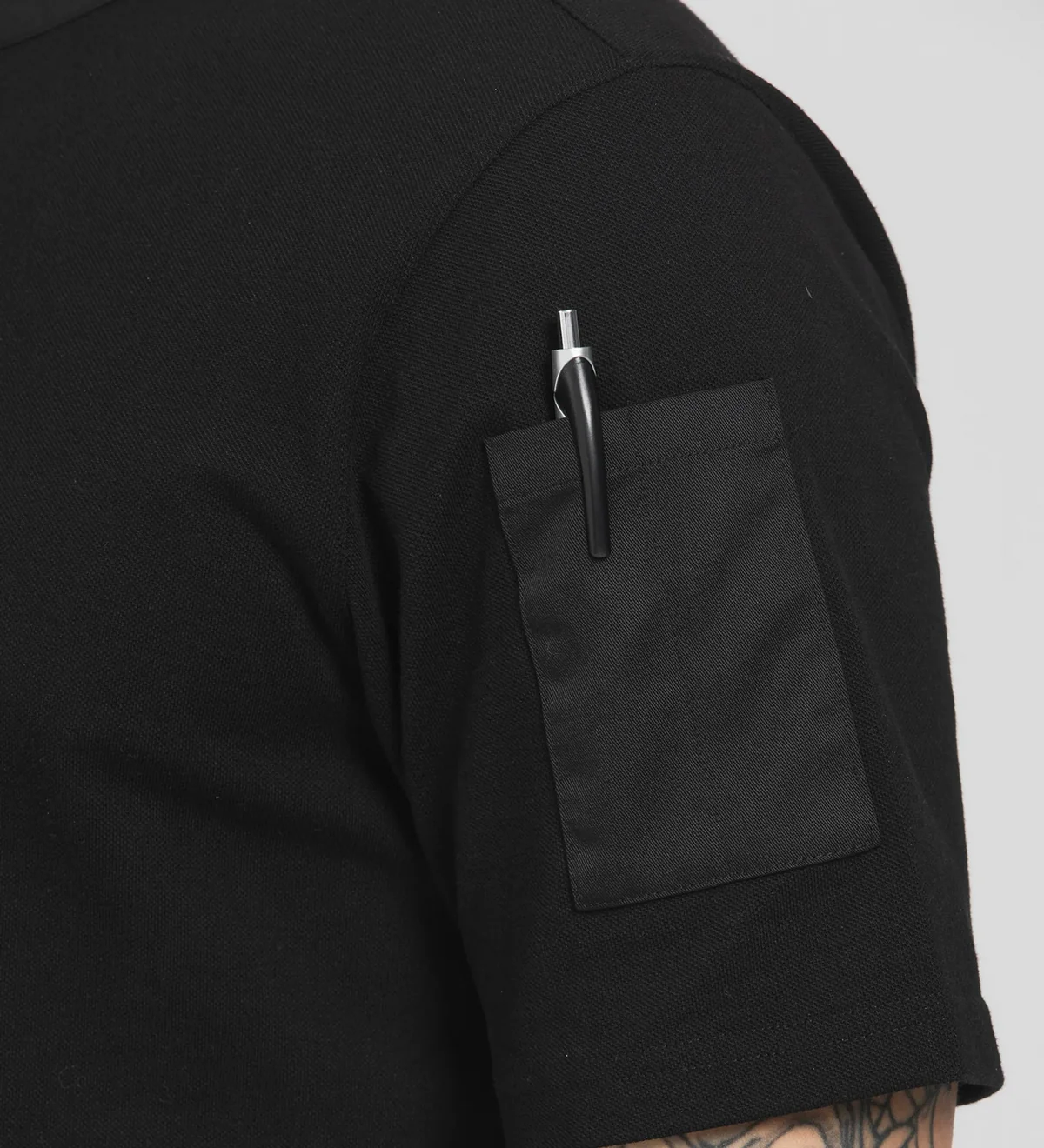 6109 Chef Polo Shirt Black | Unisex Workwear | Mastorat