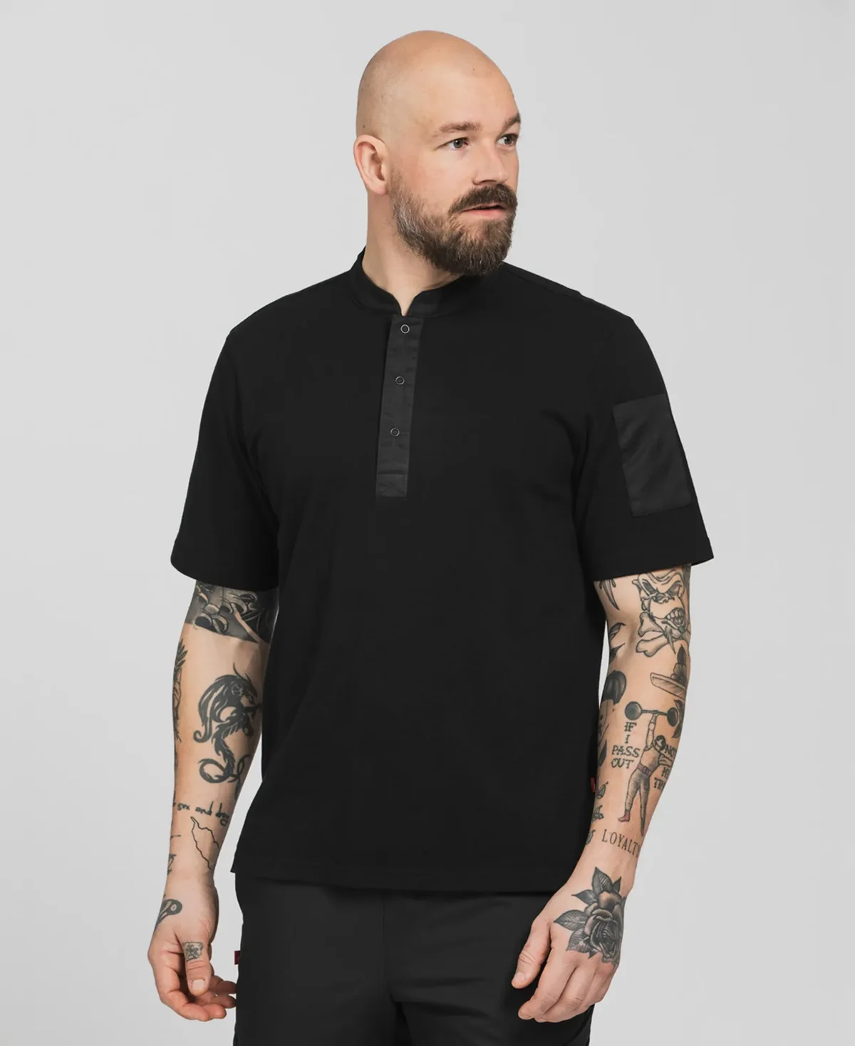 6109 Chef Polo Shirt Black | Unisex Workwear | Mastorat
