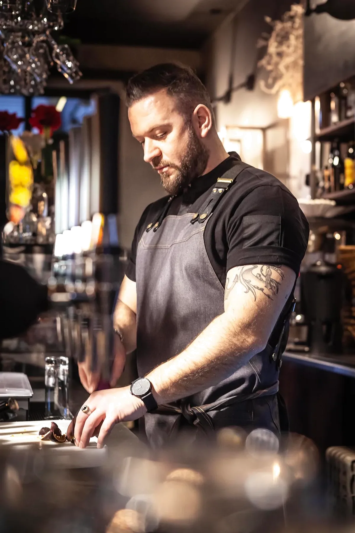 6109 Chef Polo Shirt Black | Unisex Workwear | Mastorat