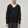 Premium Unisex V-Neck 100% Cotton School Jumper