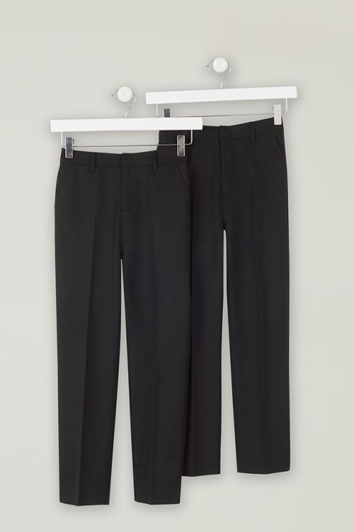 School Uniform UK Boys Slim Leg Trousers 2 Pack | Mastorat