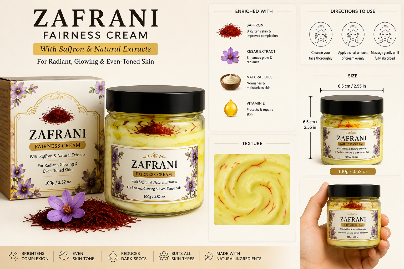 Alternative view of Buy Zafrani Beauty Cream Online at Best Price in Pakistan – Mastorat Wholesale & Retail