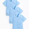 3 Pack Unisex Blue Short Sleeve Shirts 3 Years
