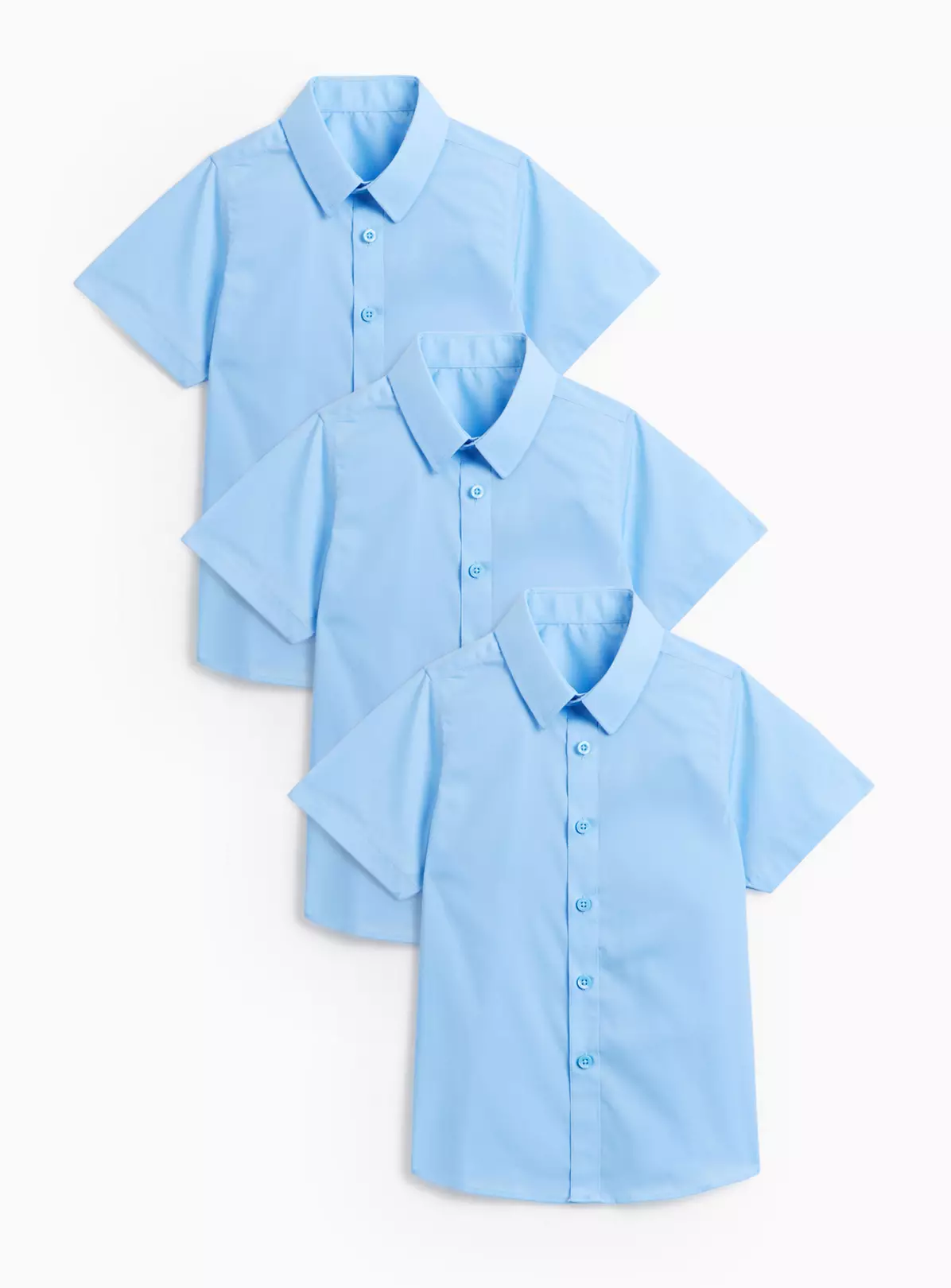3 Pack Unisex Blue Short Sleeve Shirts 3 Years