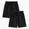 2 Pack Black Sweat Shorts 4 Years – School Uniform UK