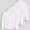 3 Pack White Long Sleeve Shirts 17 Years | School Uniform UK