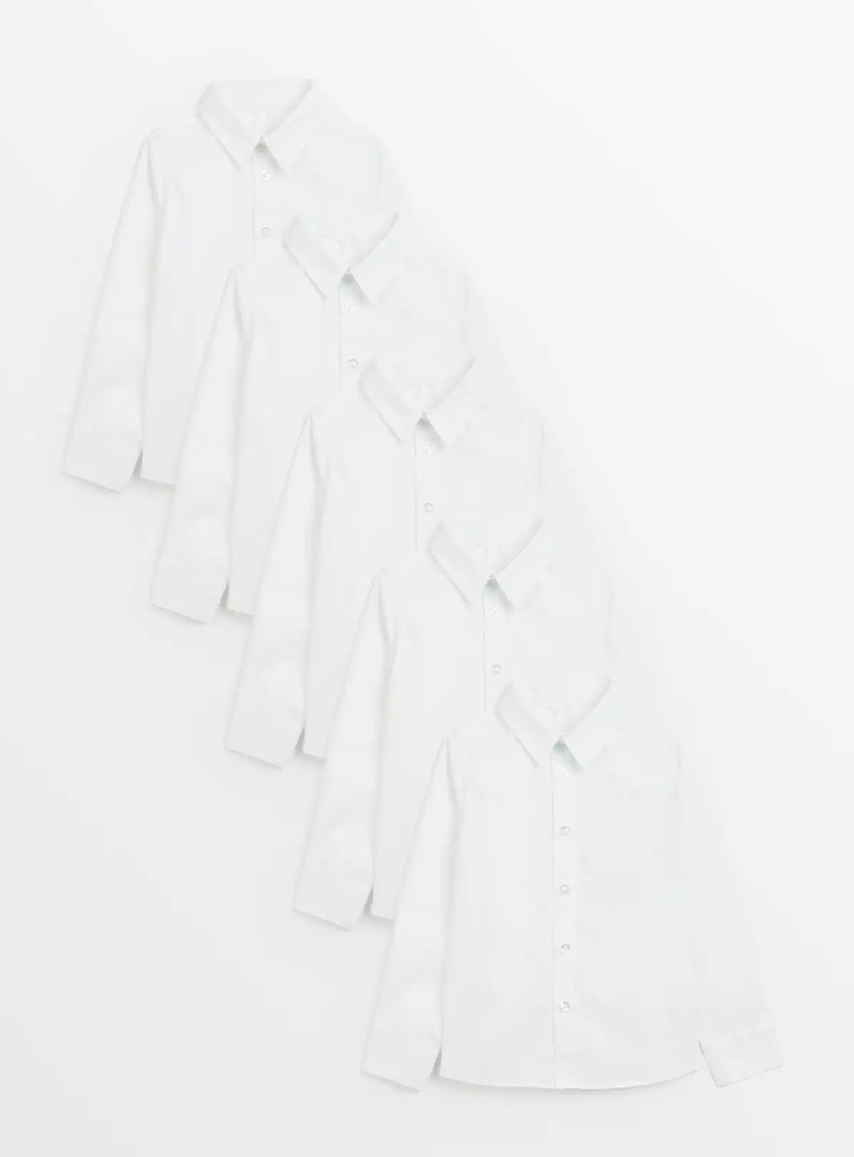 5 Pack White Long Sleeve Shirts 3 | School Uniform UK