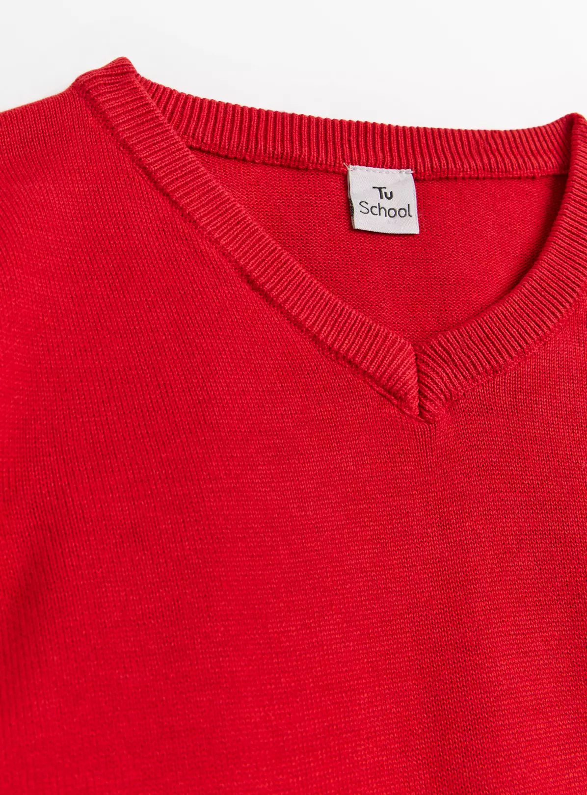 2 Pack Unisex Red V-Neck Jumpers 4 Years