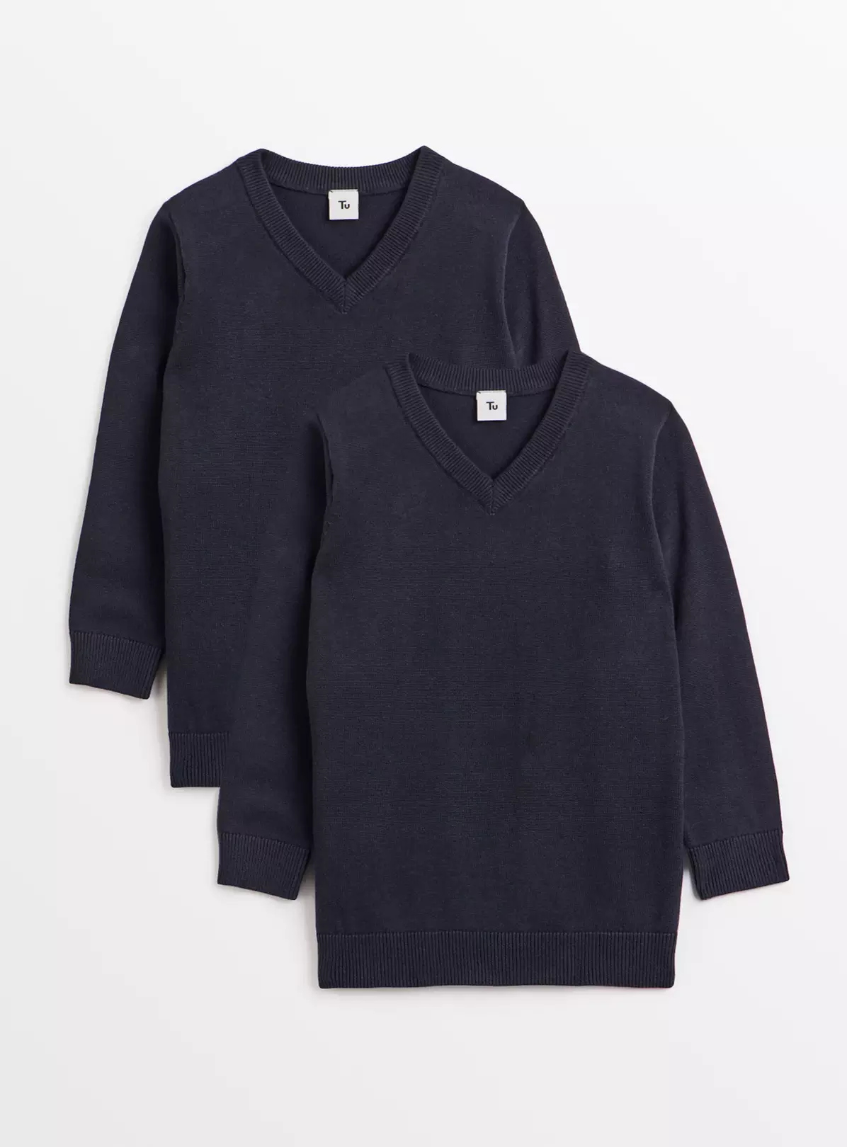 2 Pack Navy V Neck Jumpers 4 Years | School Uniform UK