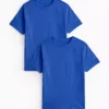 2 Pack Blue Sports Crew Neck T-Shirts 6 Years