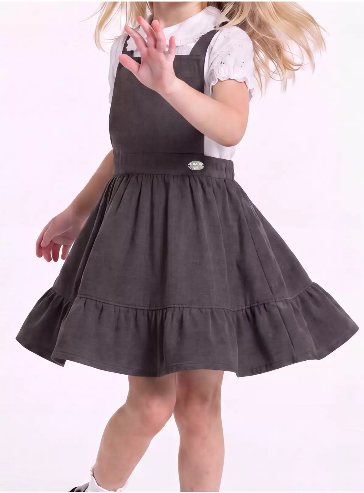 LELLI KELLY Becky Grey Pinafore Dress | School Uniform UK
