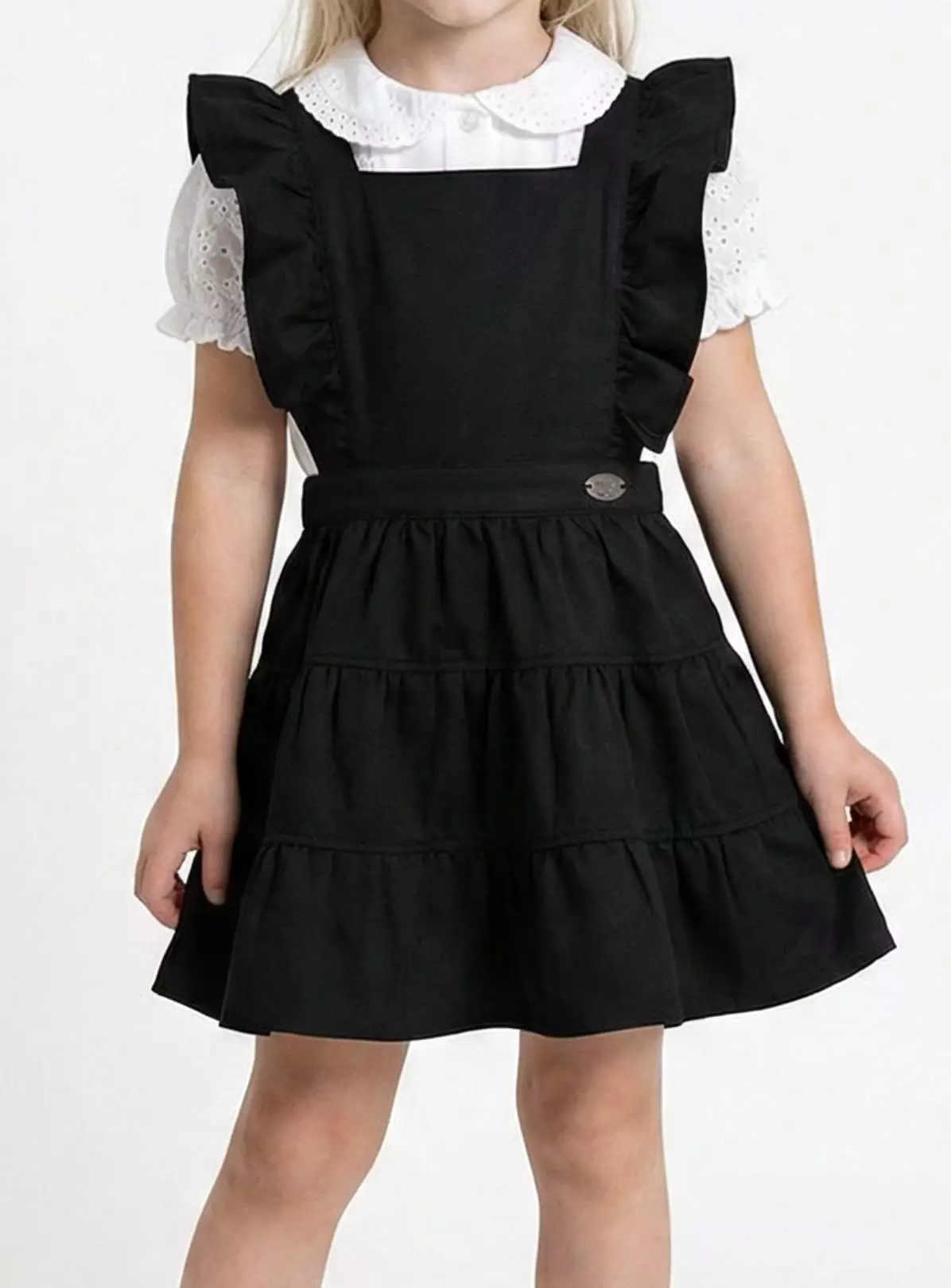 LELLI KELLY Bryony Tiered Pinafore Dress Black 3-4 Years