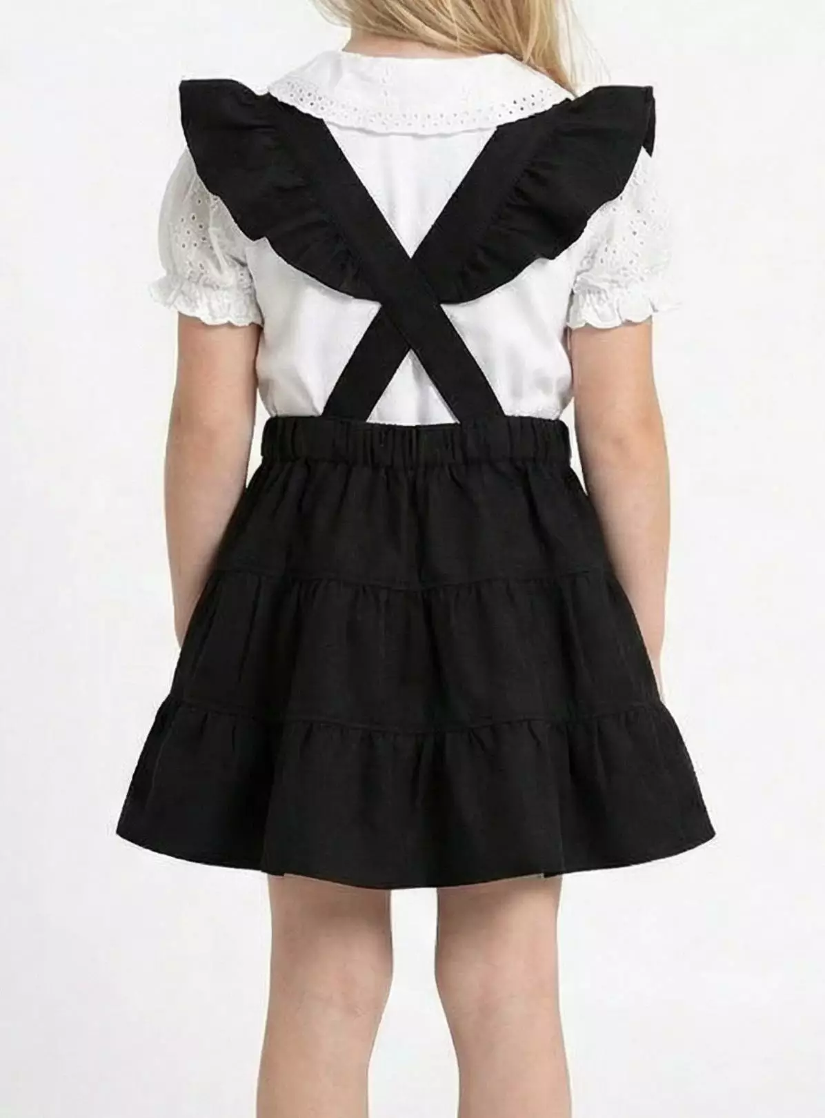 LELLI KELLY Bryony Tiered Pinafore Dress Black 3-4 Years