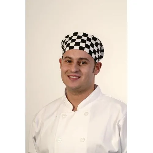 BonChef Large Check Classic Skull Cap