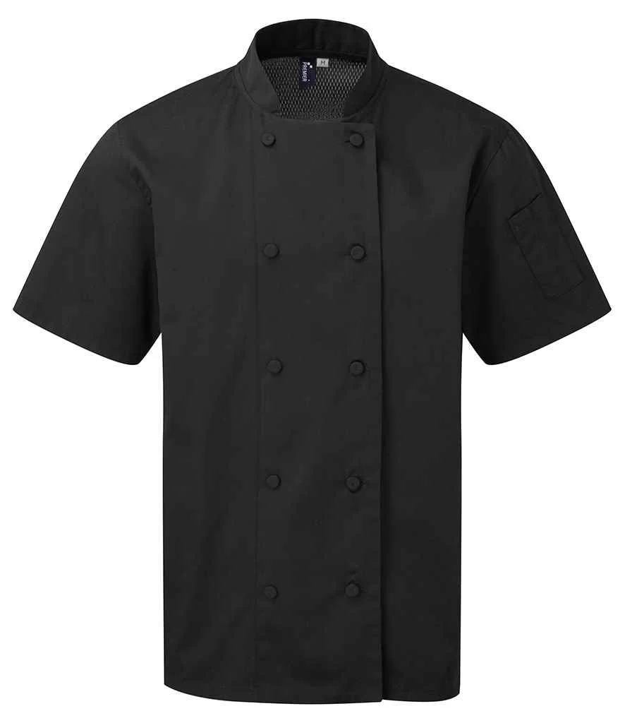 Chefs Coolchecker Short Sleeve Jacket PR902 | Mastorat